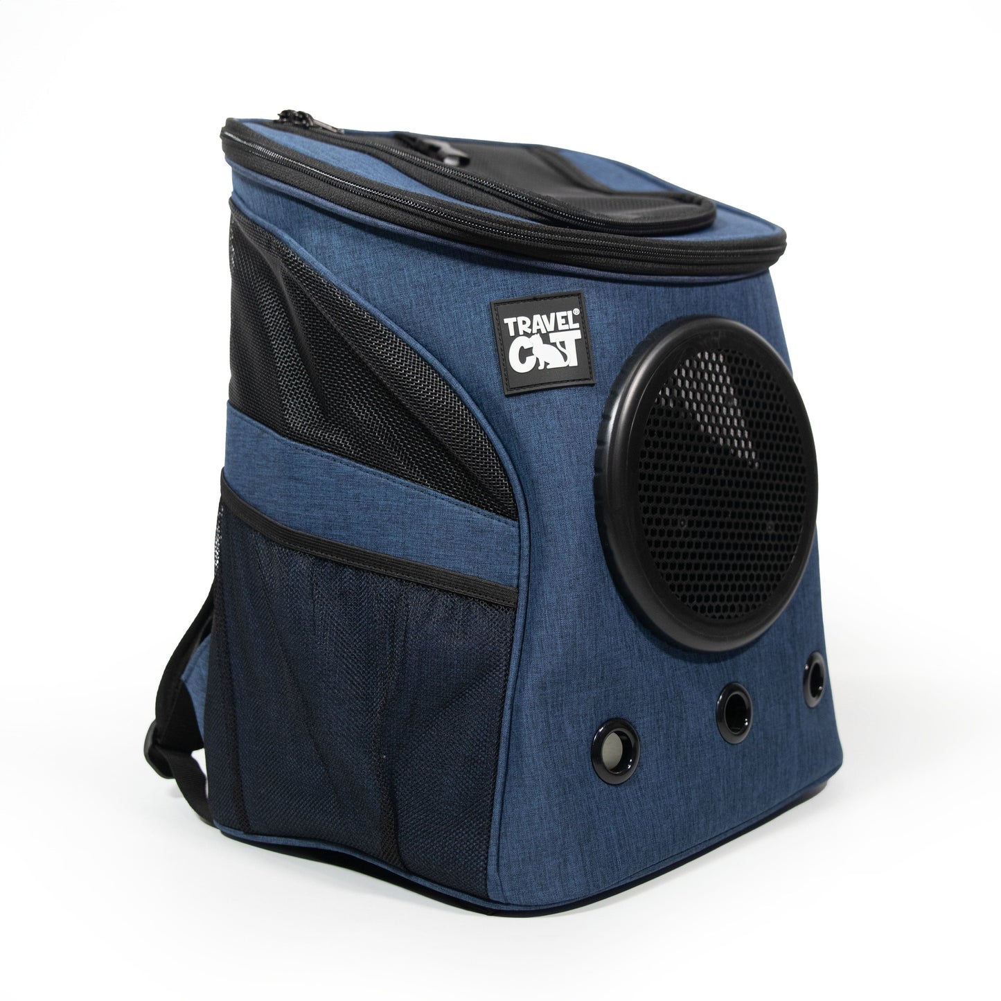 “The Fat Cat” Cat Backpack in Navy - For Larger Cats